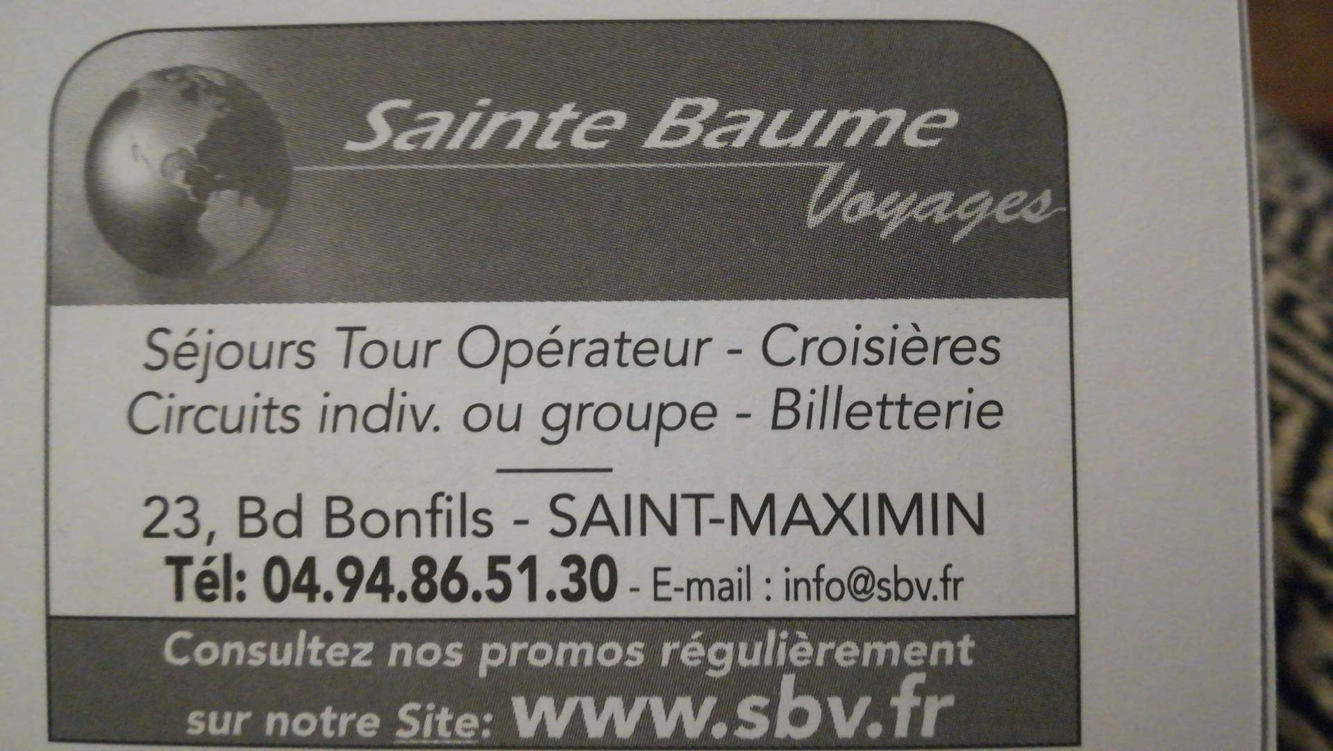 Agence de voyages Saint-Maximin dans le Var Sainte-Baume Voyages