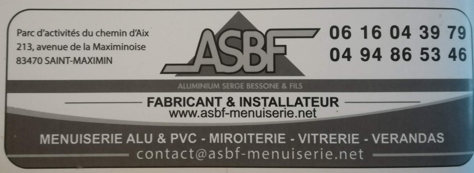 Artisan menuisier St-Maximin ASBF