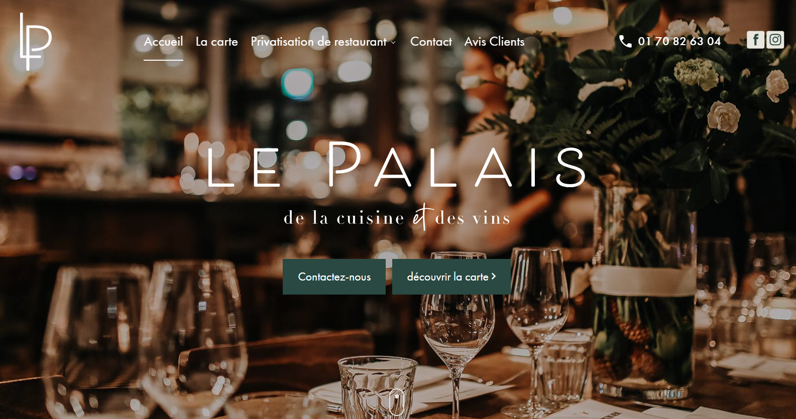 Restaurant de type brasserie française traditionnelle haut-de-gamme ouvert 7 jours sur 7 en service continu, de 7h à 23h à Paris 17 en Ile-de-France - Le Palais