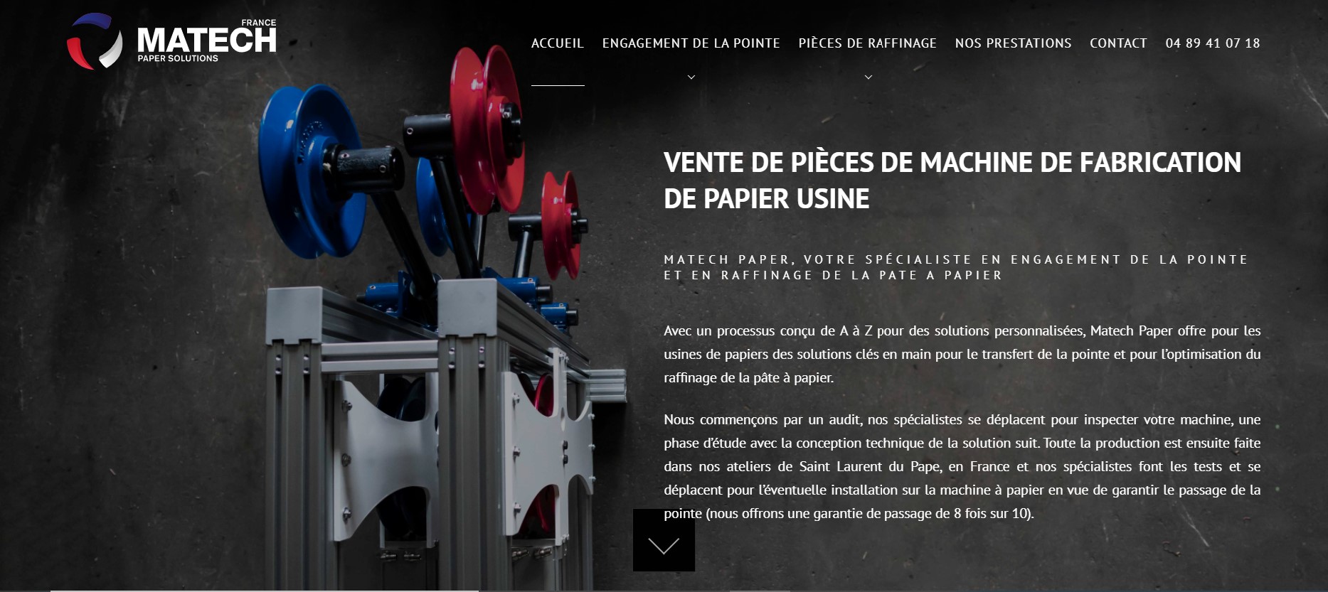  Fabricant de pièces pour machine à papier à Paris - Matech Paper 