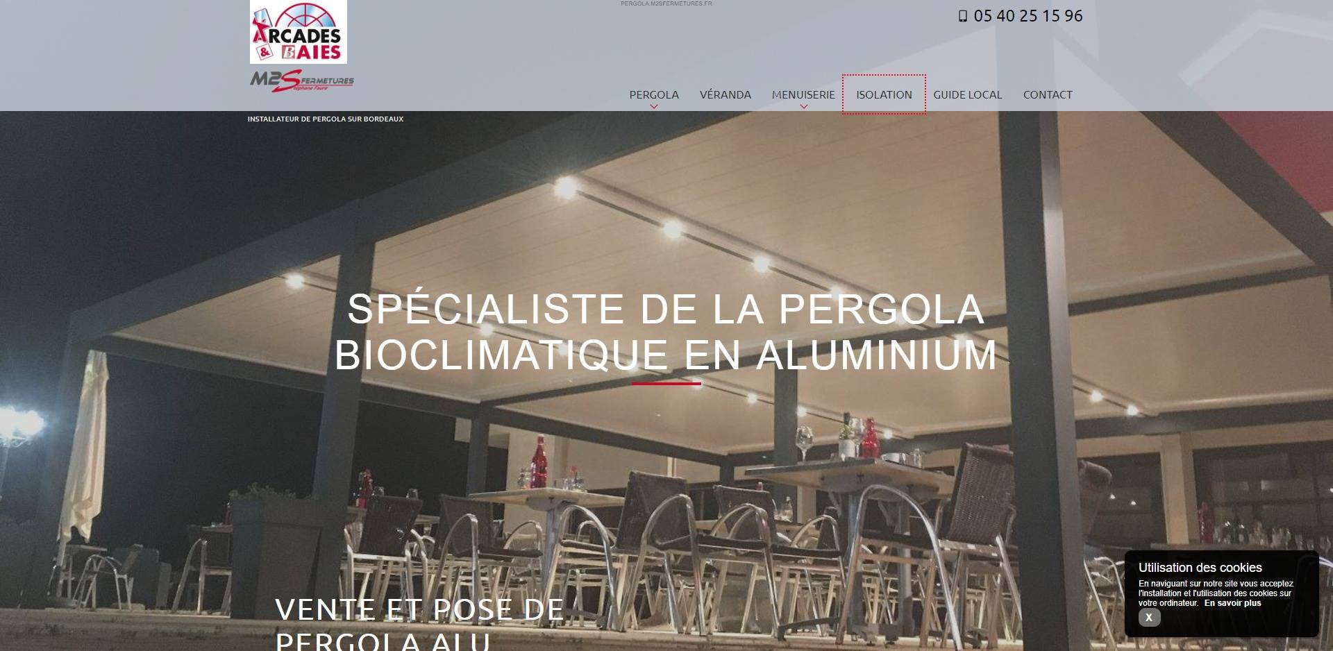 Quelle entreprise pour la pose d'une pergola sur Bordeaux ? M2S Arcades et Baies
