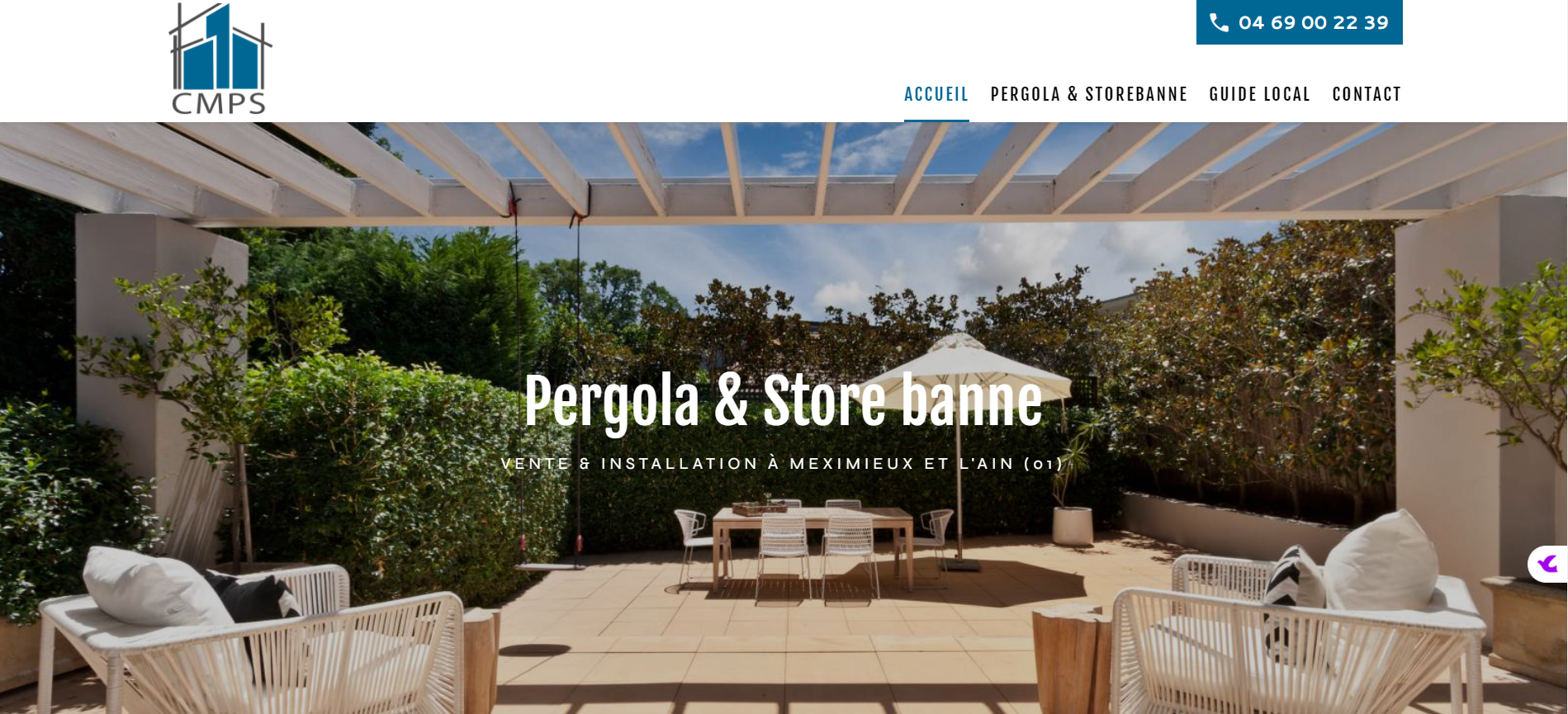 Devis pour pergola bioclimatique adossée pour terrasse sur-mesure avec store zip à Meximieux : CMPS