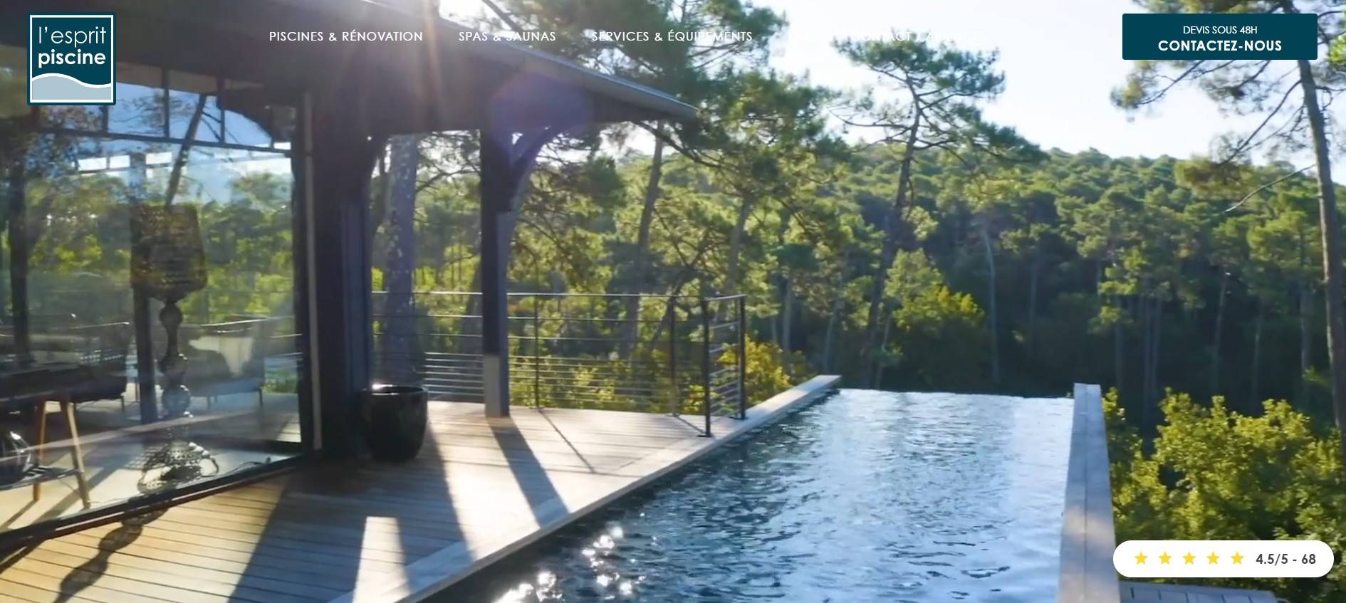 Constructeur Piscine béton sur mesure avec sav et entretien à Gujan-Mestras sur le Bassin d'Arcachon - Côté Piscine 
