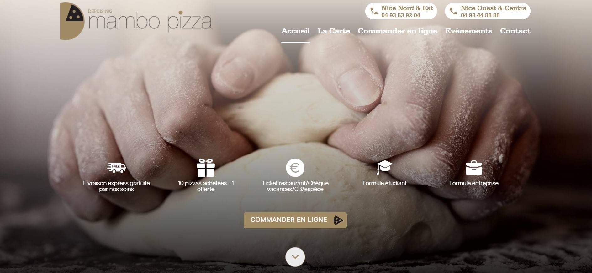 Livraison midi pizza avec formule entreprise à Nice Nord - Mambo Pizza