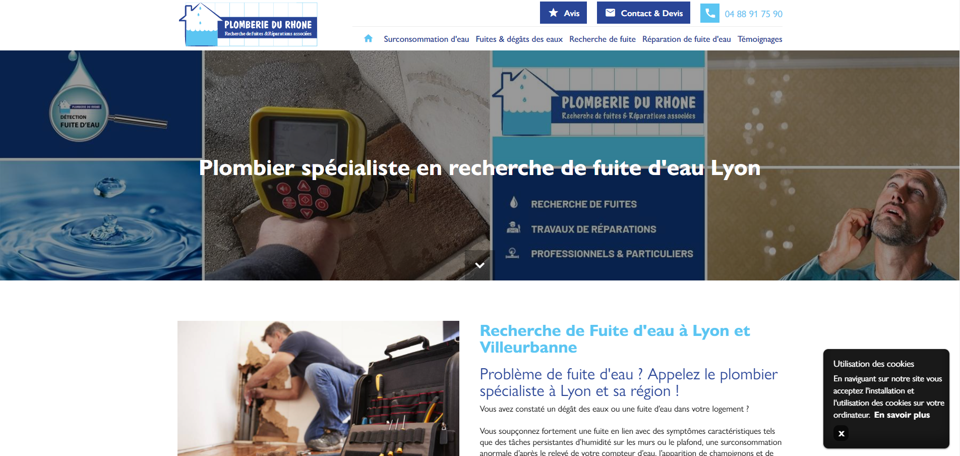 Expert en recherche et réparation de fuite d'eau près de Villeurbanne et Lyon 69 