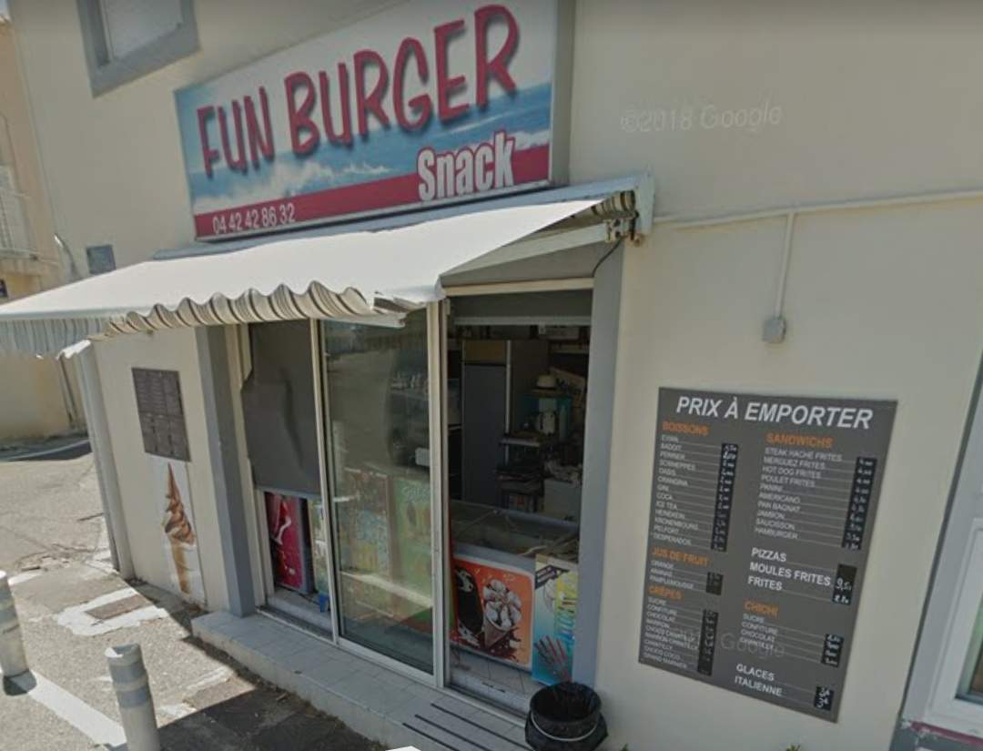 Restauration rapide snacking au bord de la plage Fos sur Mer proche Martigues Fun Burger