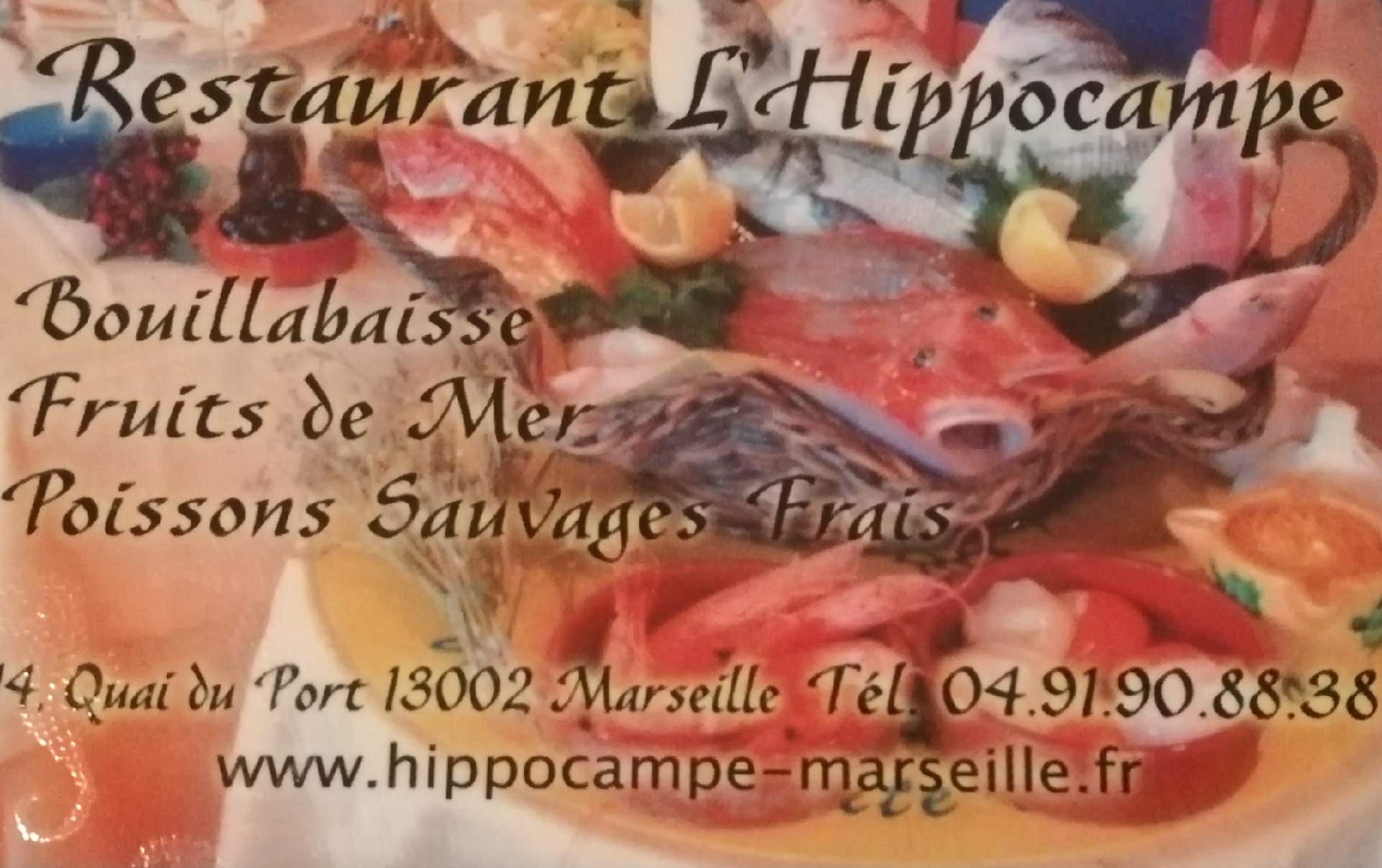 Restaurant avec spécialités de poissons Marseille Vieux-Port L'hippocampe
