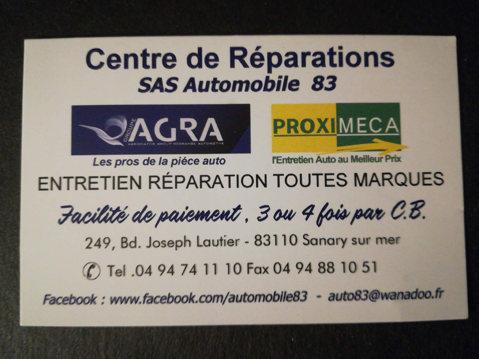 centre de réparation automobile sanary-sur-mer SAS automobile 83