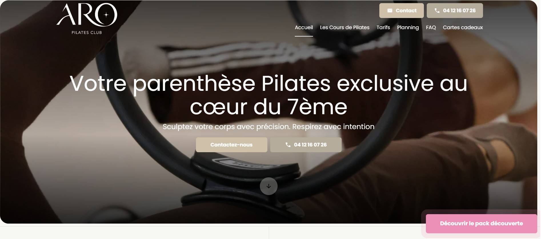 Cours de Pilates pour renforcement musculaire et affiner la silhouette à Marseille 13007  - Aro Pilates Club