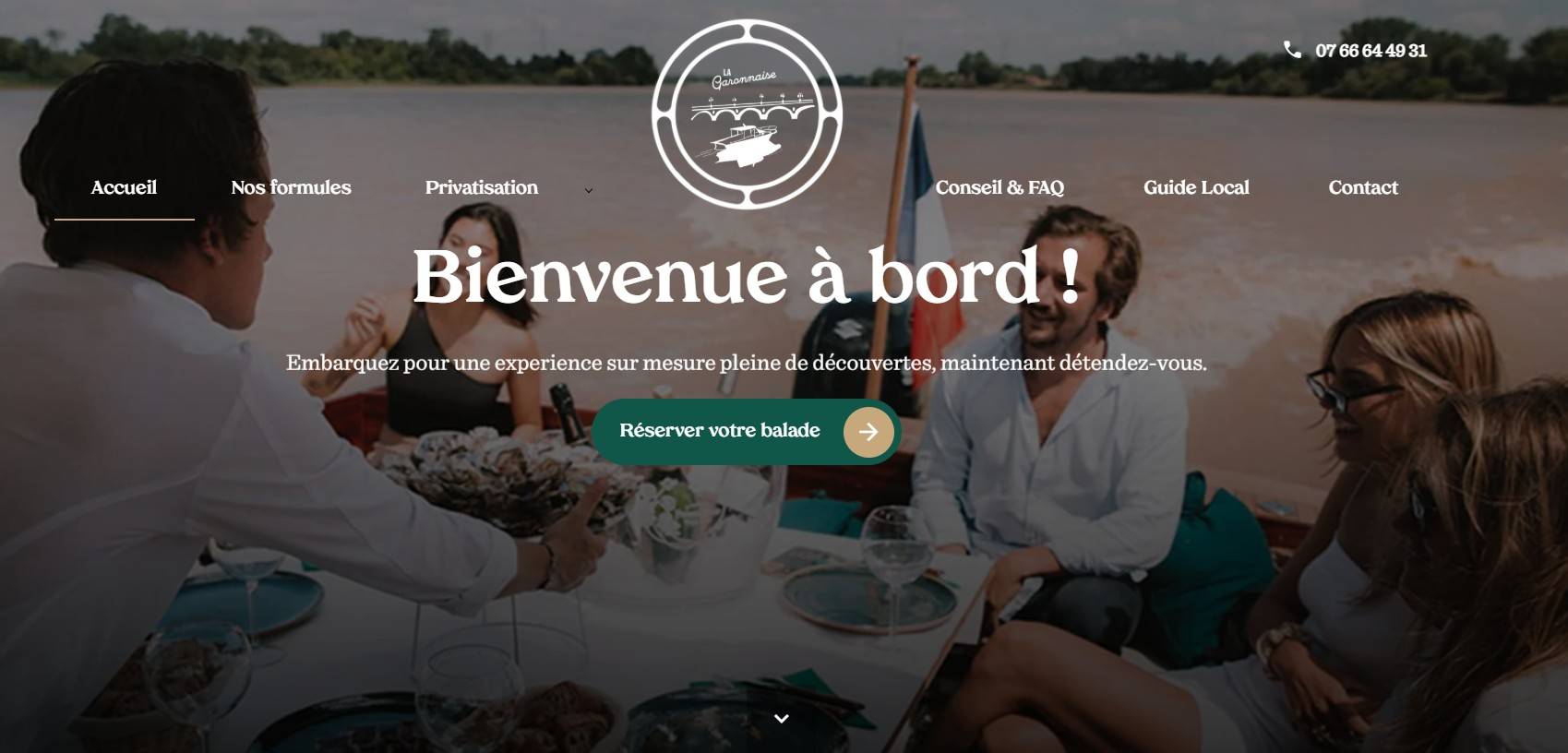 Croisière sur la Garonne avec chef gastronomique à Bordeaux