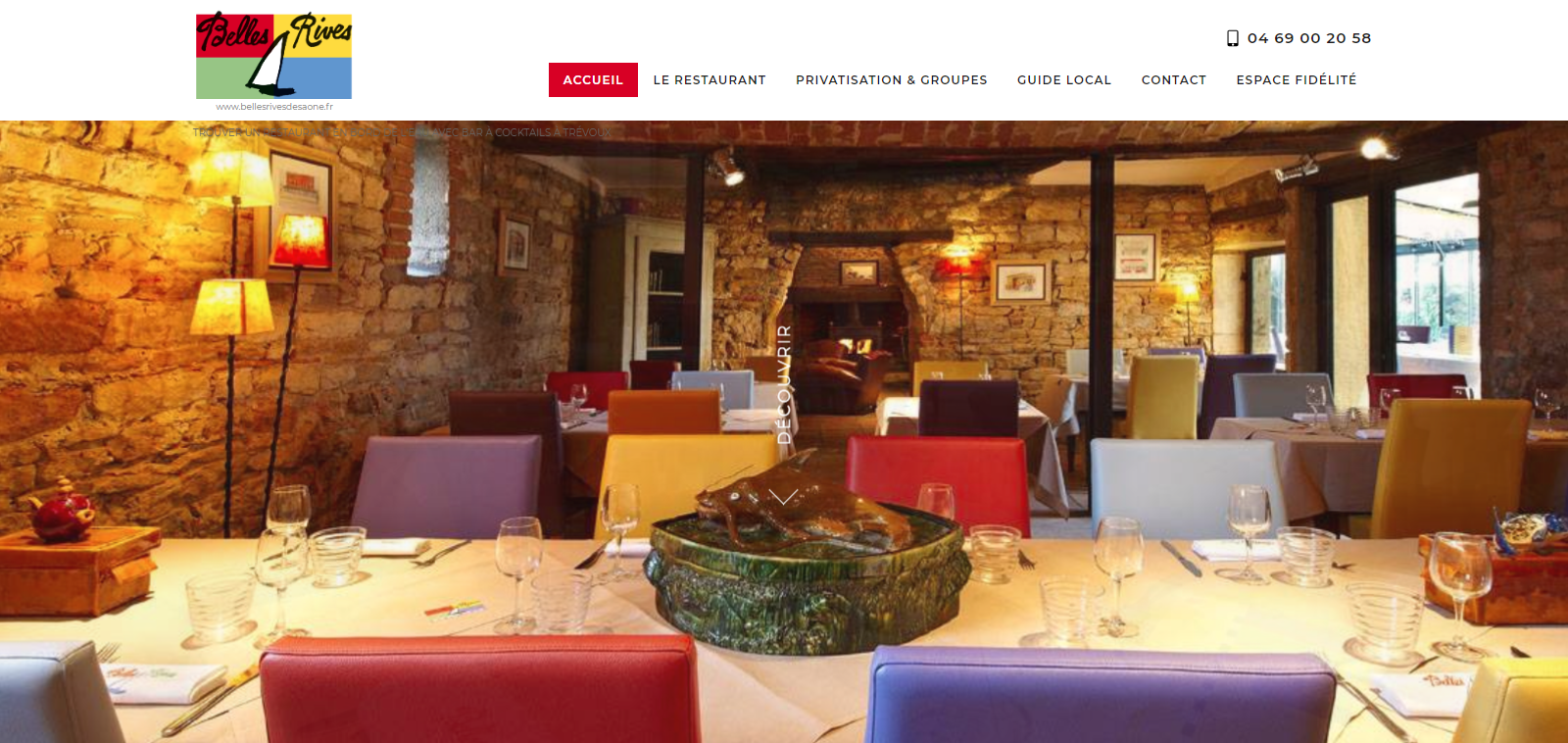 Où trouver un restaurant avec bar à cocktail près de Lyon ? - Belles Rives de Saône