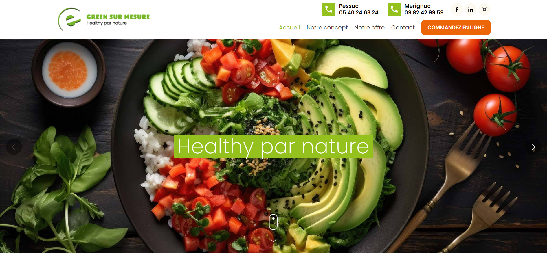 Restaurant healthy pour manger le midi rapidement et sain à Mérignac 33700 Gironde - Green sur mesure 