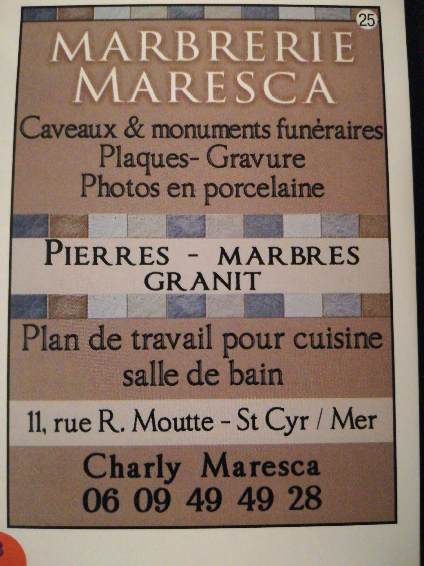 marbrerie Saint-Cyr-sur-Mer marbrerie maresca