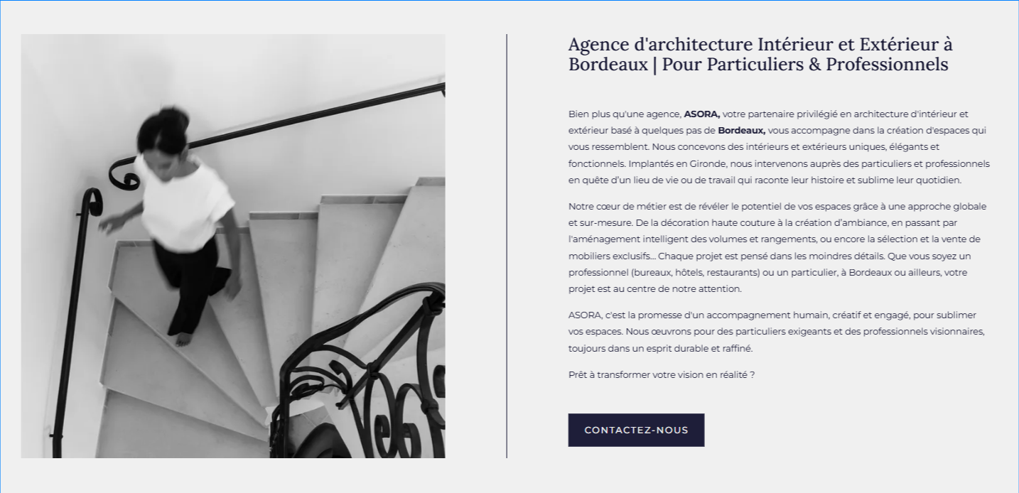 ASORA – Cabinet d'architecture d'intérieur et décoration haut de gamme à Bordeaux