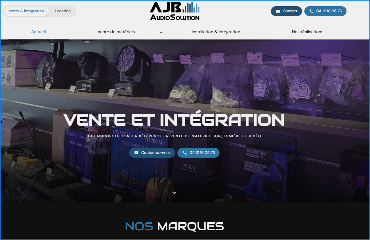 AJB AudioSolutions – Vente de matériel audiovisuel et intégration sur mesure au Coteau