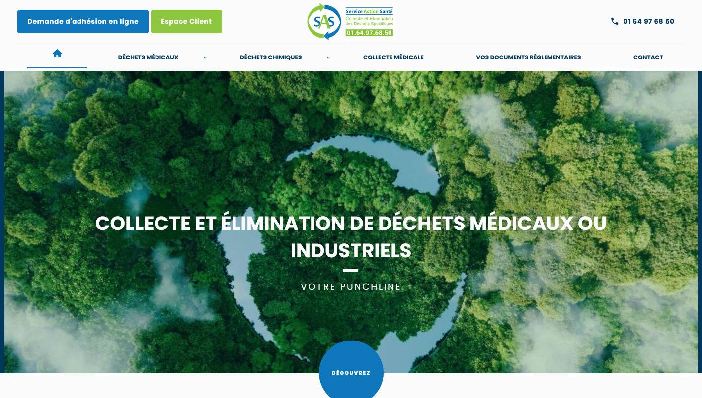 Collectes de déchets de type DASRI ou d'activités de soins à risques infectieux Paris / Nord / PACA - Service Action Santé
