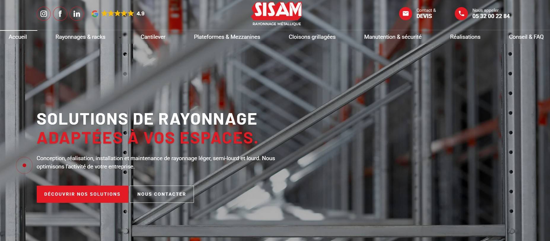 Installation de plateforme de stockage industrielle avec casier passerelle pour doubler la surface de mon entrepôt à Toulouse  et sa région - SISAM