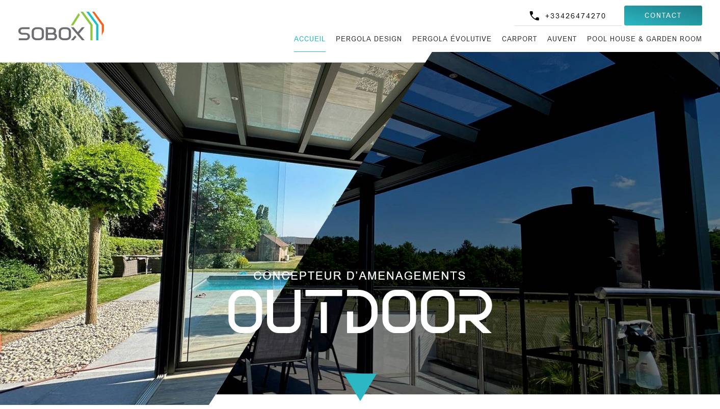 Vente de pergolas et carports en aluminium au Luxembourg - SOBOX