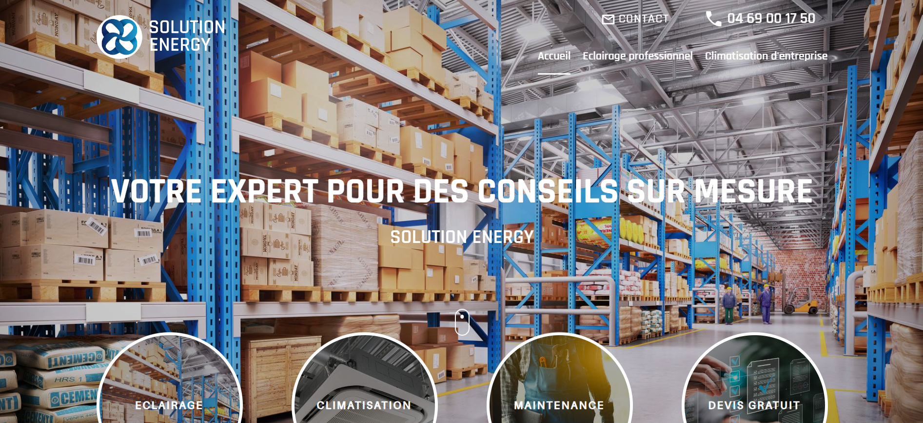 Bureau d'études pour installation d'éclairage professionnel LED dans un site industriel à Lyon 69 Rhône - Solution Energy 