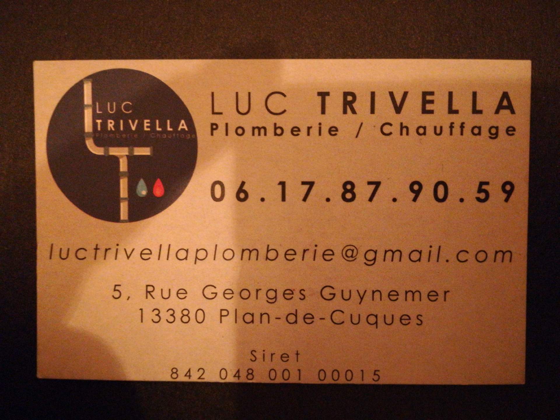 Plomberie plan de cuques Luc TRIVELLA