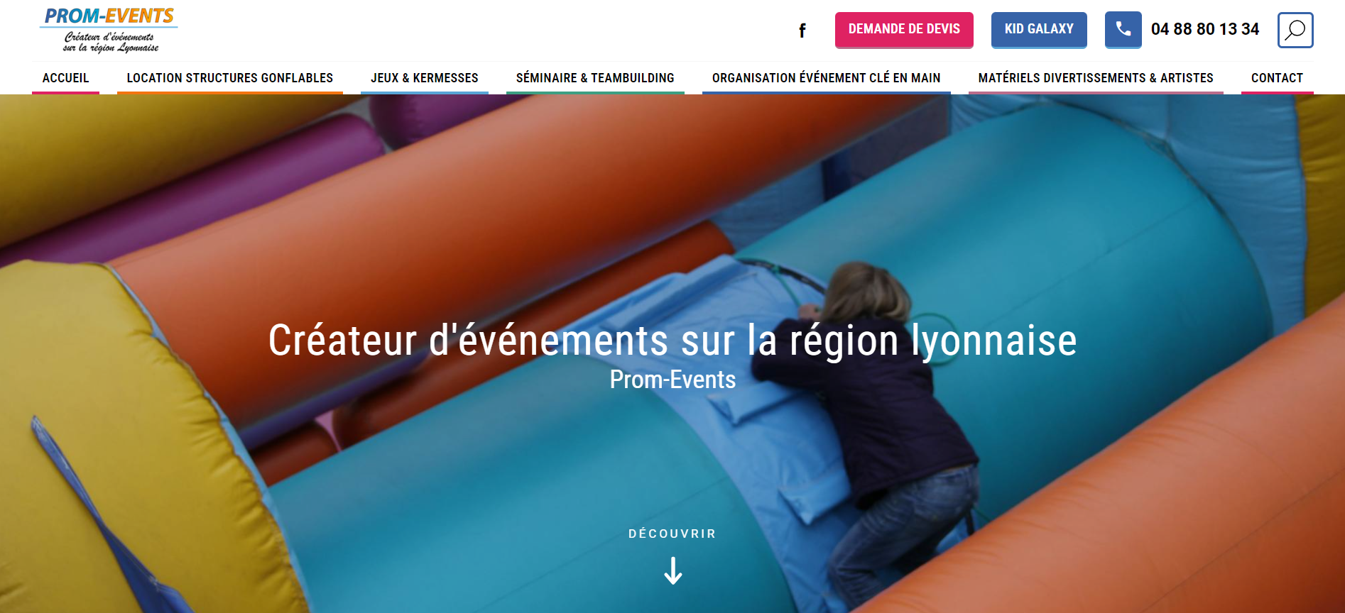 Prix location de châteaux gonflables pour anniversaire à Lyon - PROM-EVENTS
