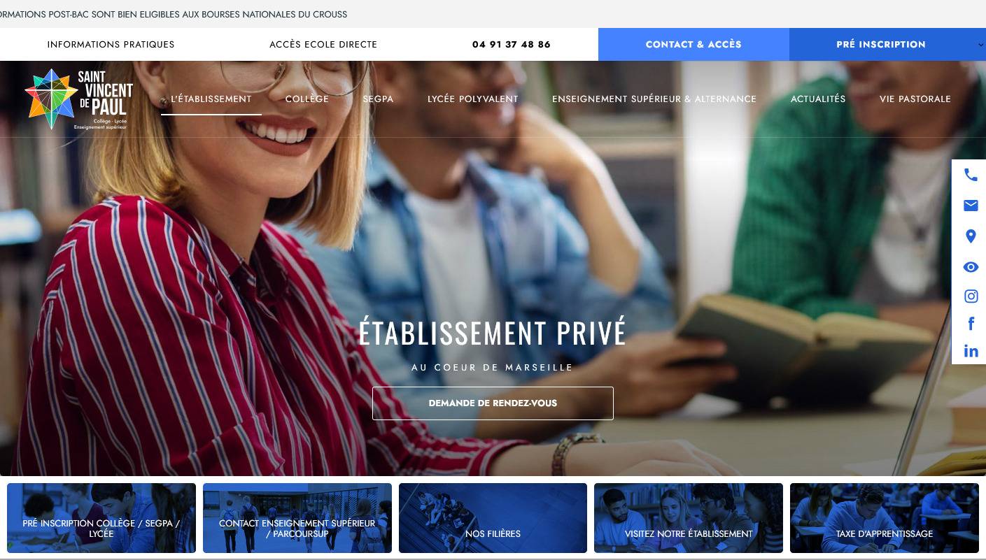 Comment s'inscrire en SEGPA dans un collège privé à Marseille ? - Saint Vincent de Paul