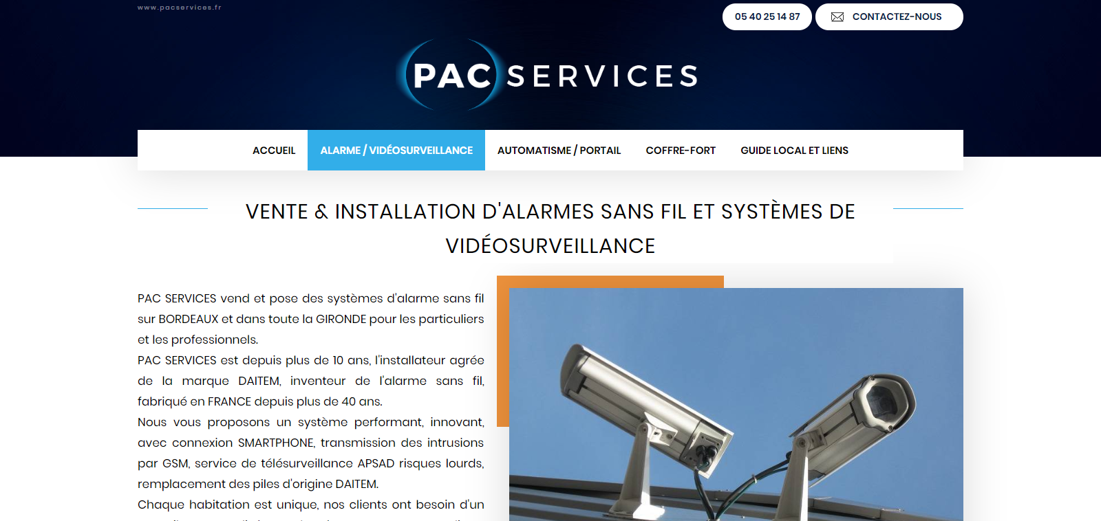 Quelle entreprise pour installer un système d'alarme sans fil avec vidéosurveillance à Bordeaux ? - PAC Services