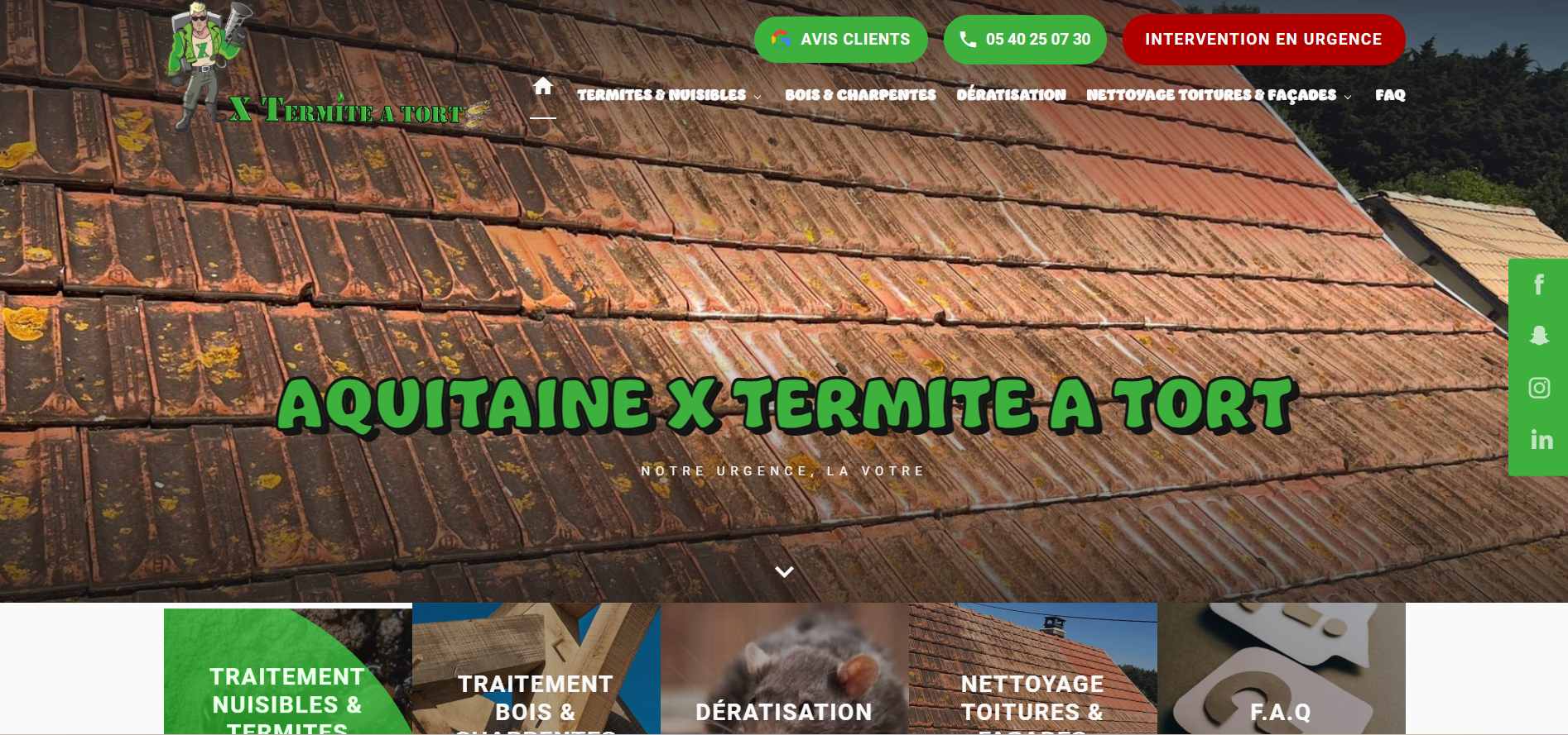 Qui contacter en urgence pour éradiquer des termites dans ma maison à Lesparre Médoc en Gironde ? Aquitaine X Termite A Tort