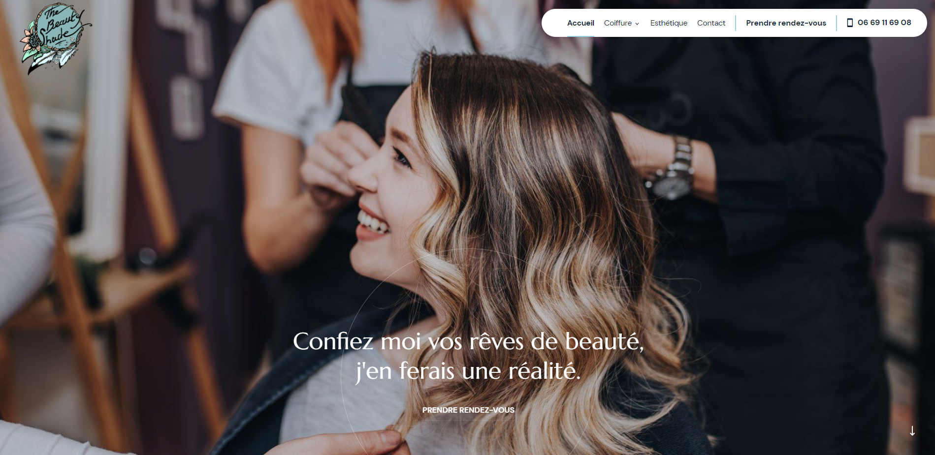 Salon de coiffure avec coupe pour mariage sur Chateauneuf-les-Martigues