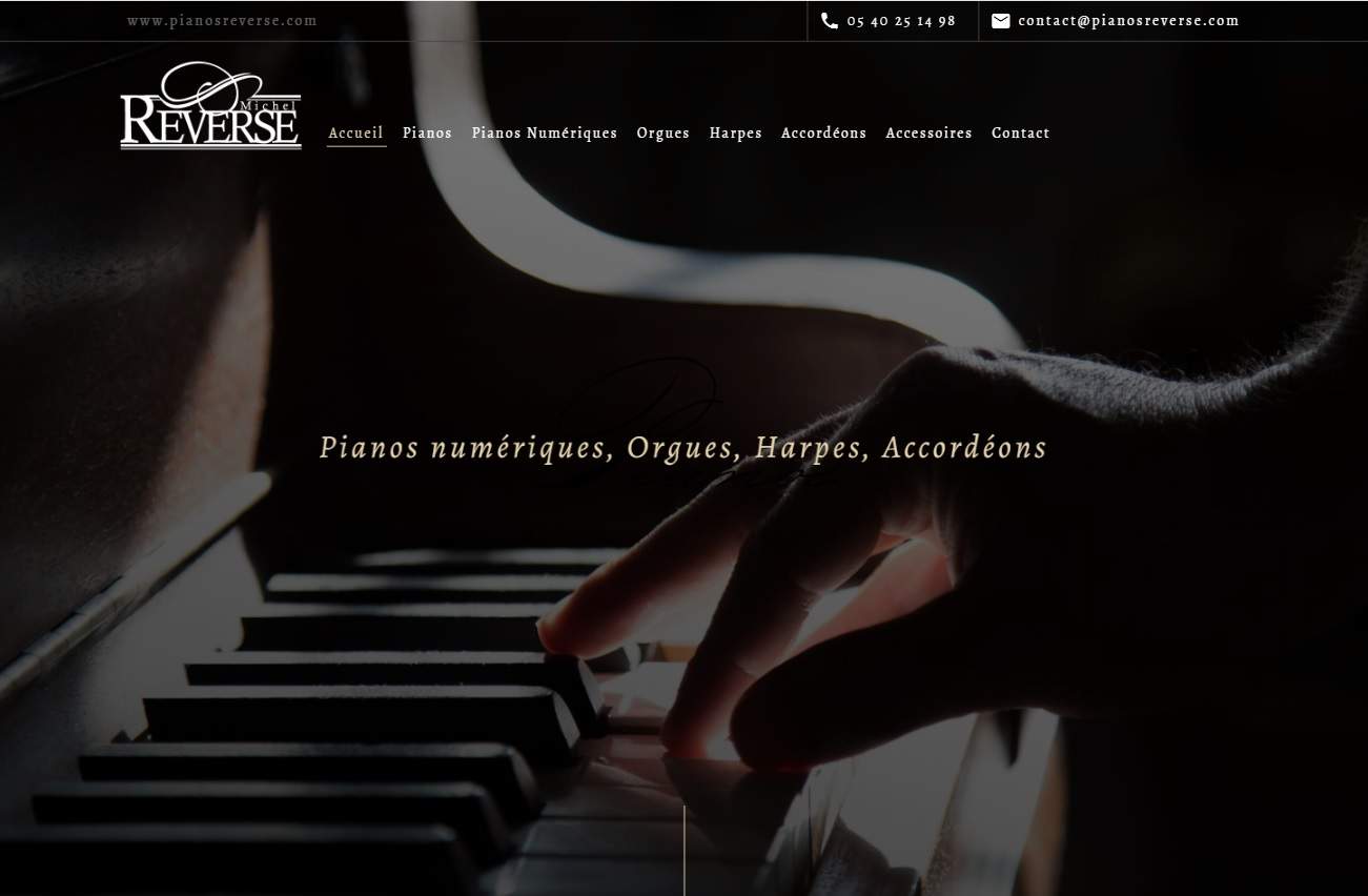 Magasin de musique, de pianos numériques, orgues, harpes et accordéons Gironde Merignac Pianos Reverse