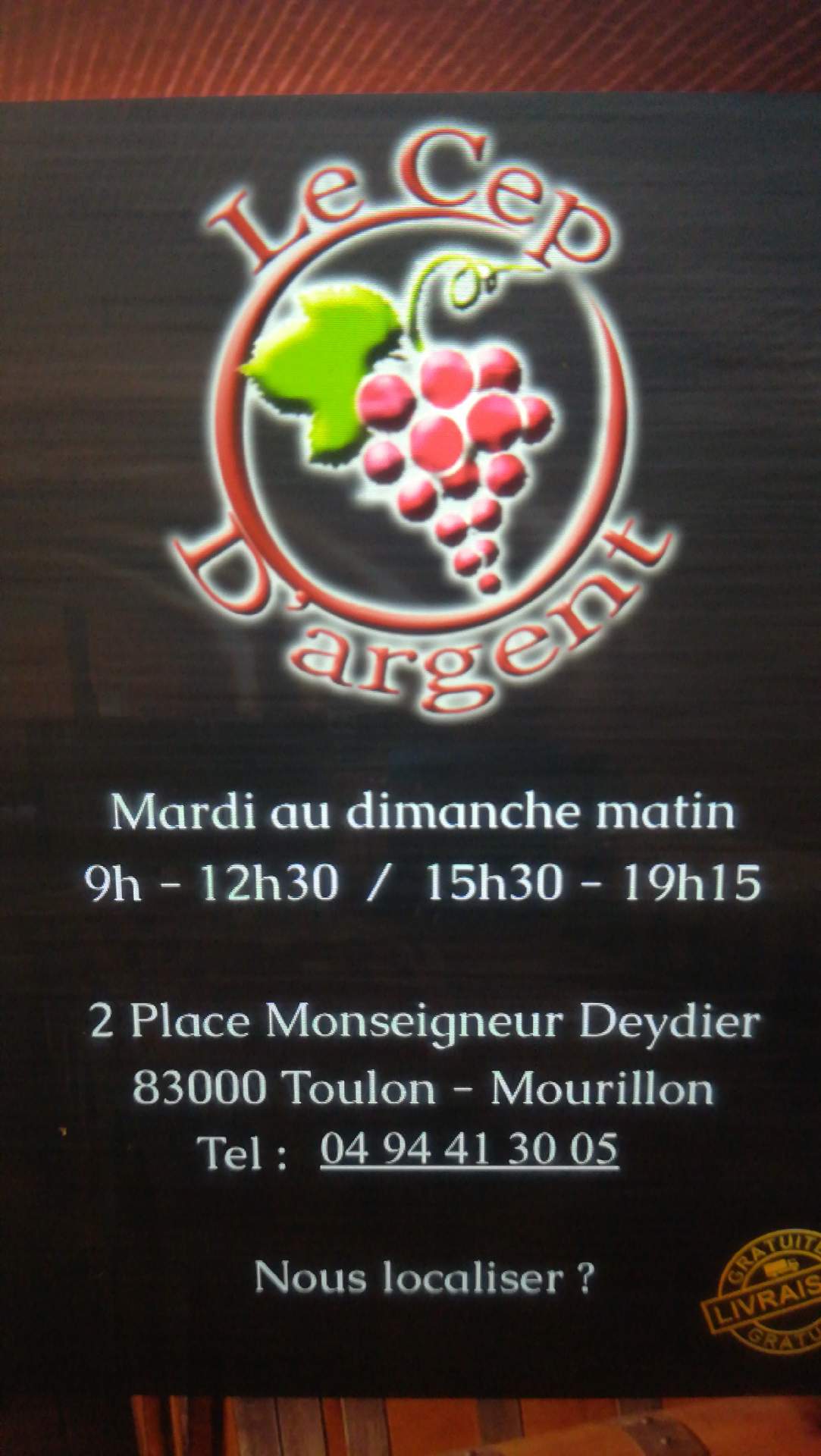 caviste pour la vente de vin et champagne Toulon Mourillon le CEP d'argent