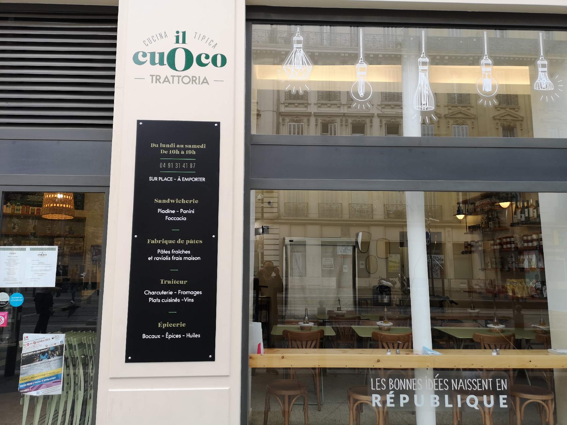 Sandwicherie restaurant italien Marseille Il Cuoco