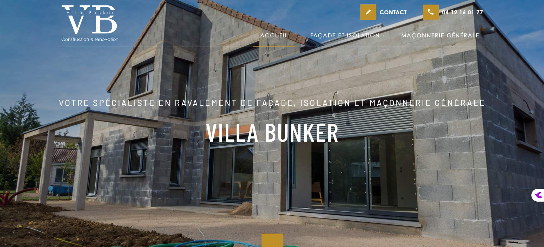 Professionnel pour un ravalement de façade et application d'enduits à la chaux décoratifs imitation pierre imperméable à Vitrolles - Villa Bunker