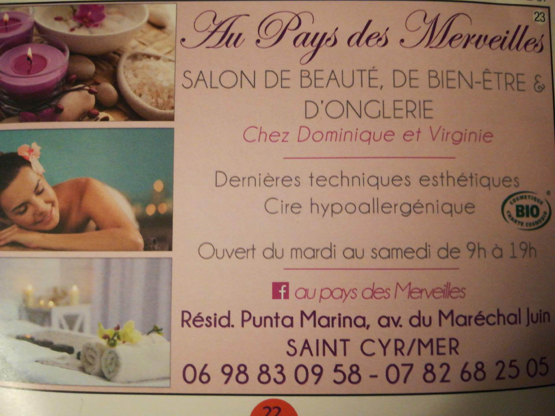 salon de beauté Saint-Cyr-sur-Mer au pays des merveilles