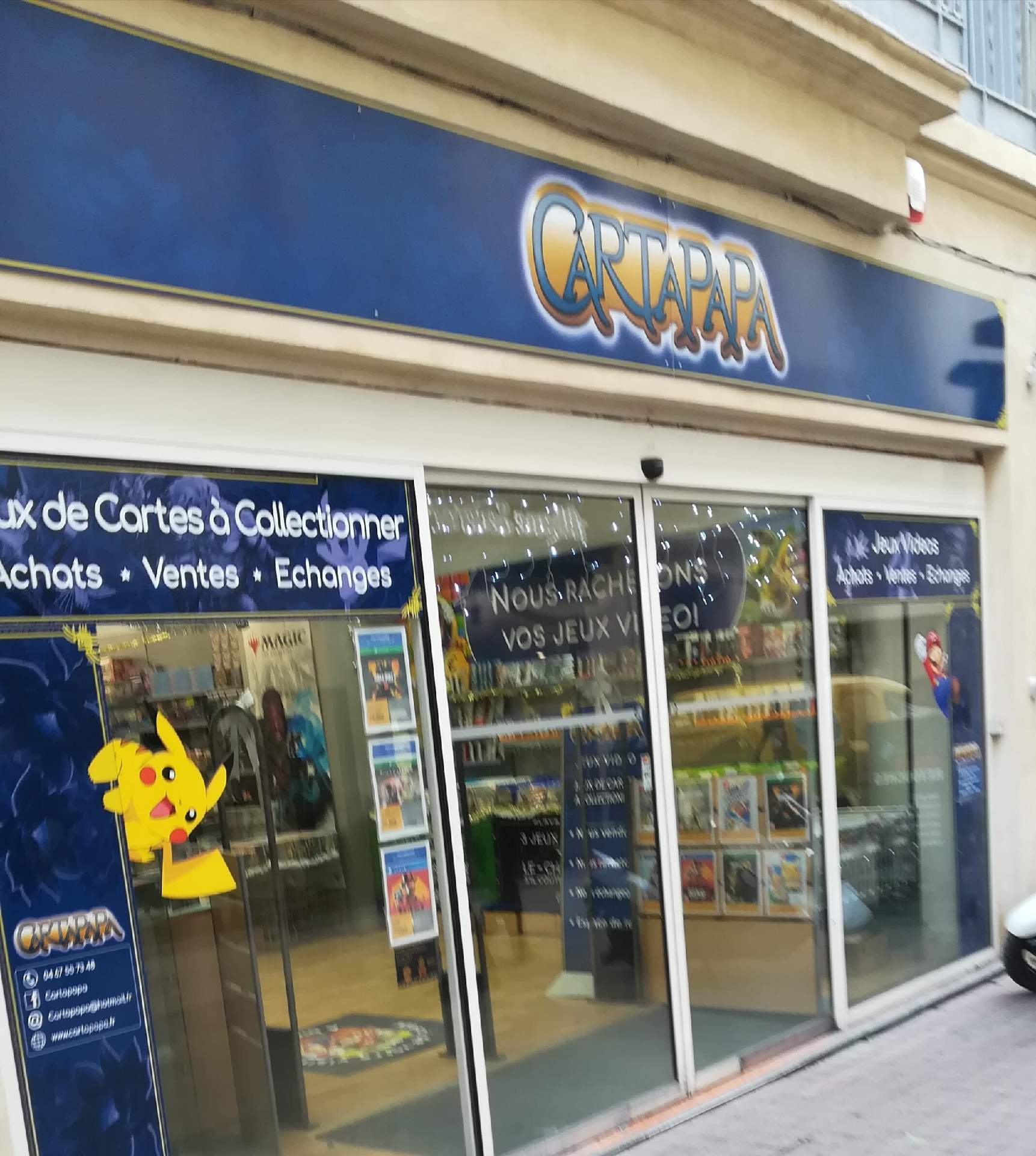 vente de cartes à collectionner et de jeux vidéos Montpellier Cartapapa
